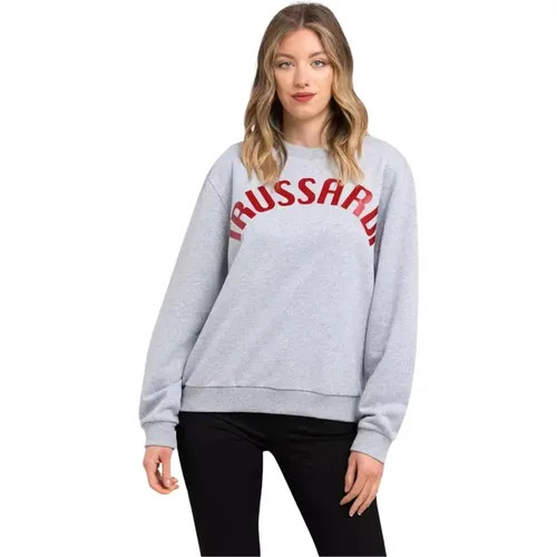 Oversized Cotton Sweatshirt , female, Sizes: S, XS - Trussardi - Modalova