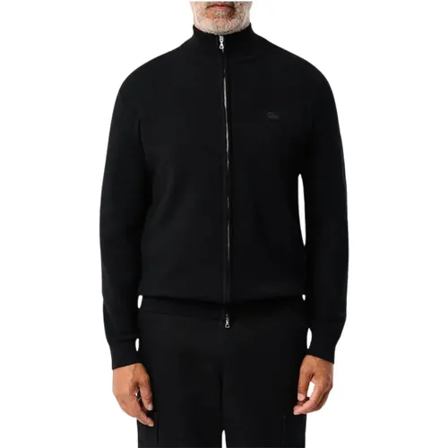 Zip-throughs, male, , Size: 4XL Merino Wool Zip Sweater - Lacoste - Modalova