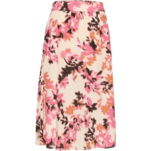 Gray Chateau Blooms A-line Skirt , female, Sizes: L, XL, M, S, 2XL - Saint Tropez - Modalova