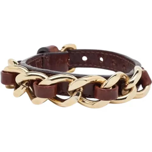 Pre-owned Jewellery, female, , Size: ONE SIZE Pre-owned Leather bracelets - Burberry Vintage - Modalova