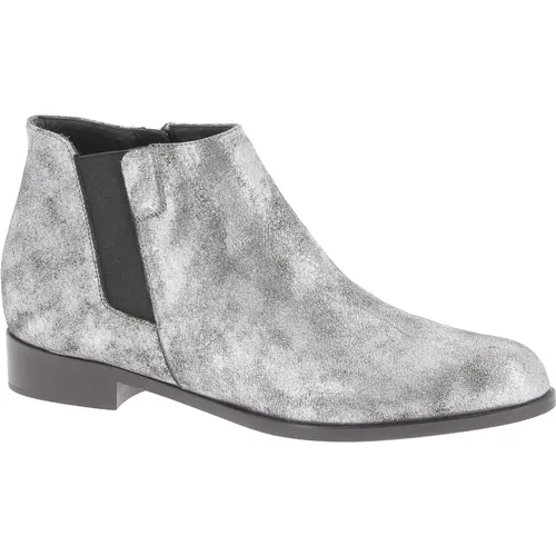 Silver Laminated Ankle Boots , female, Sizes: 3 1/2 UK, 2 1/2 UK - giuseppe zanotti - Modalova