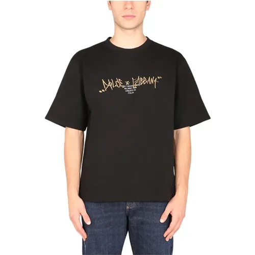 Stilvolles Besticktes T-Shirt , Herren, Größe: S - Dolce & Gabbana - Modalova