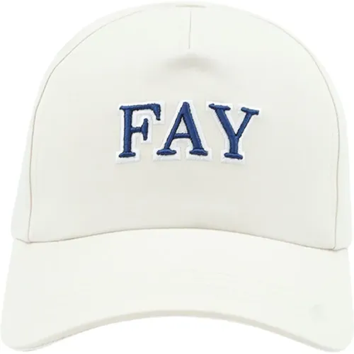 Fay, Caps White, Herren, Größe: L - Fay - Modalova