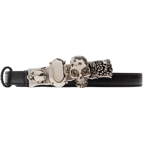 Leather Belt , female, Sizes: 80 CM, 85 CM - alexander mcqueen - Modalova