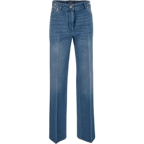 Jeans mit Medusa-Plaketten , Damen, Größe: W28 - Versace - Modalova
