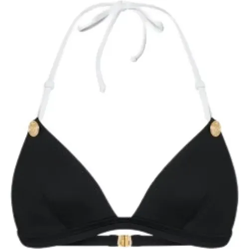 Triangel Bikini Top mit Goldknöpfen , Damen, Größe: L - Moschino - Modalova