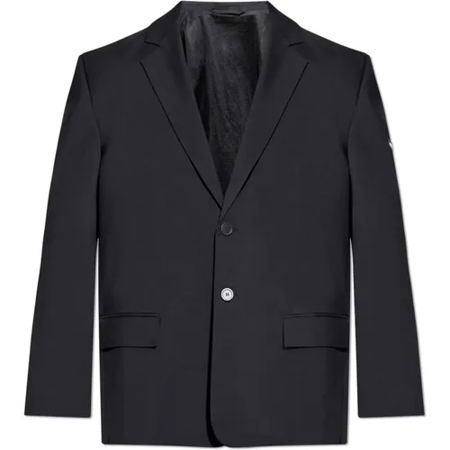 Blazers, male, , Size: S Blazer with logo - Balenciaga - Modalova