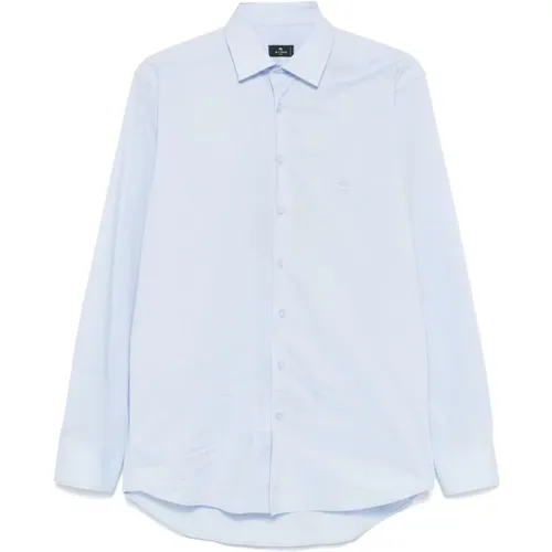 Formal Shirts, male, , Size: L Shirt with embroidered logo - ETRO - Modalova