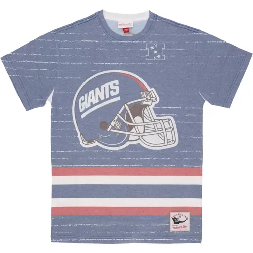 NY Giants Logo Tee Celebration , Herren, Größe: L - Mitchell & Ness - Modalova