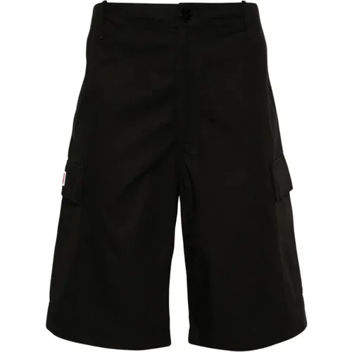 Schwarze Cargo-Shorts Ripstop-Textur , Herren, Größe: XL - Kenzo - Modalova
