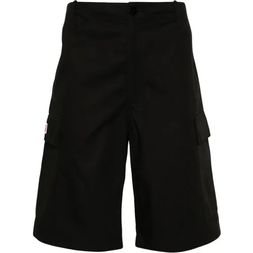 Schwarze Cargo-Shorts Ripstop-Textur , Herren, Größe: S - Kenzo - Modalova