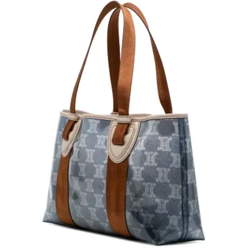 Pre-owned Tote Bags, female, , Size: ONE SIZE Pre-owned Canvas Tote Bag - Celine Vintage - Modalova