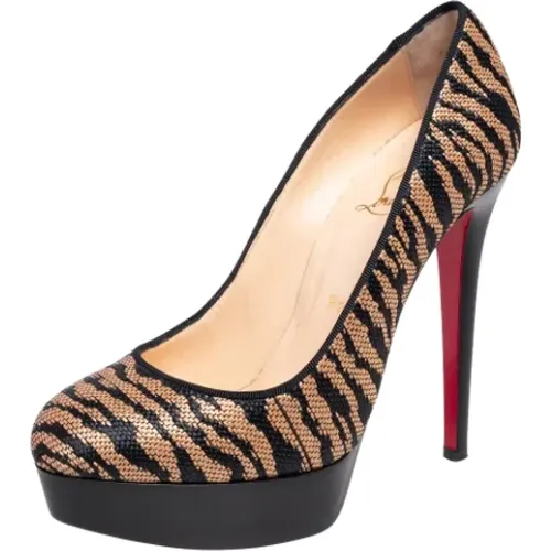 Pre-owned Pumps, female, , Size: 7 1/2 US Pre-owned Raffia sandals - Christian Louboutin Pre-owned - Modalova