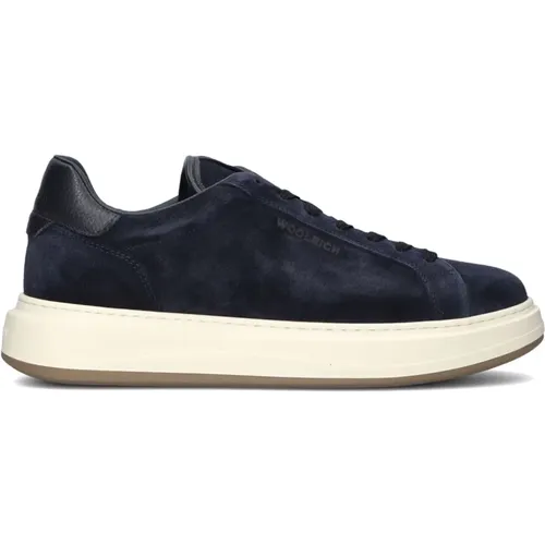 Sneakers, male, , Size: 11 US Suede Court Sneakers Men - Woolrich - Modalova