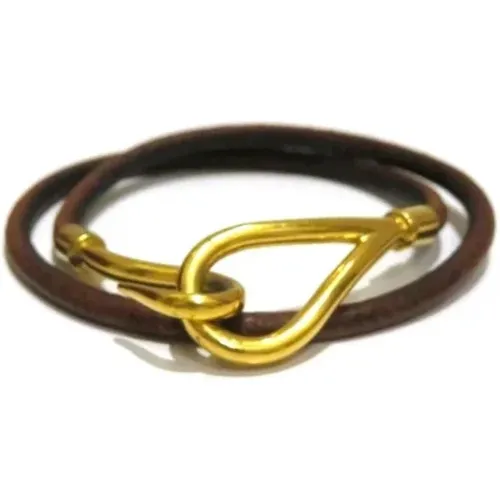 Pre-owned Jewellery, female, , Size: ONE SIZE Pre-owned Leather bracelets - Hermès Vintage - Modalova