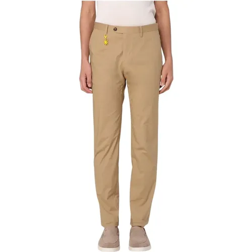 Chinos, male, , Size: 3XL Blue Cotton Pants Stylish Addition - Manuel Ritz - Modalova