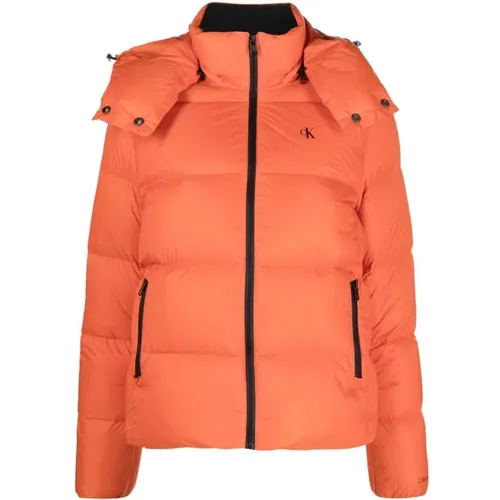 Ck down short puffer , female, Sizes: XS, S - Calvin Klein Jeans - Modalova