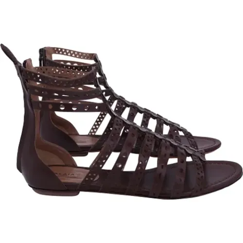 Leather sandals , female, Sizes: 7 1/2 UK - Alaïa - Modalova