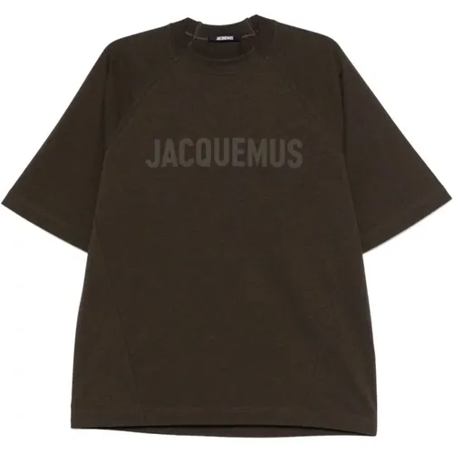 T-Shirts, male, , Size: M Logo Print Crew Neck T-shirt - Jacquemus - Modalova