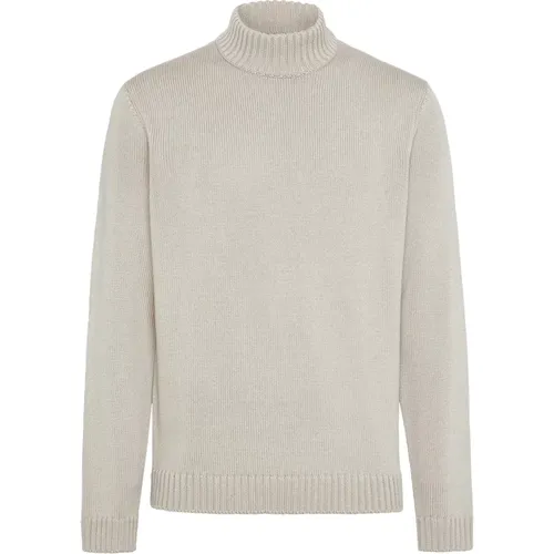 Merinowolle Mock Polo Neck Jumper - Boggi Milano - Modalova