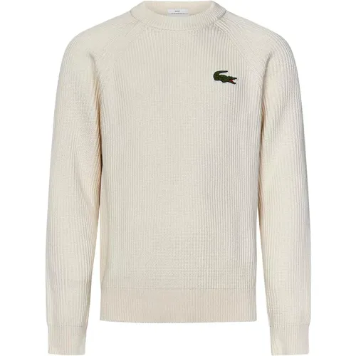 Round-neck Knitwear, male, , Size: 2XL Crocodile Badge Sweatshirt - Lacoste - Modalova