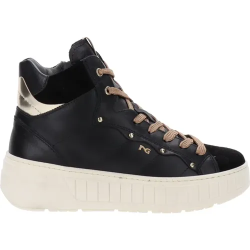 Leather Women's Sneakers Modern Versatile , female, Sizes: 5 UK - Nerogiardini - Modalova