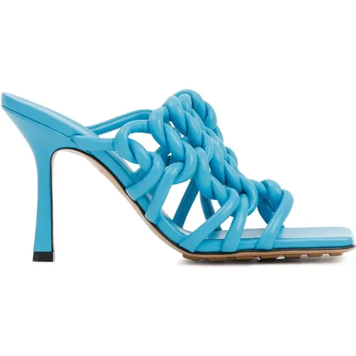 Leather Twist Sandals Ss23 , female, Sizes: 6 1/2 UK - Bottega Veneta - Modalova