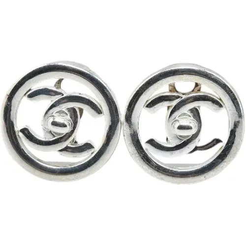 Pre-owned Jewellery, female, , Size: ONE SIZE Pre-owned Metal earrings - Chanel Vintage - Modalova