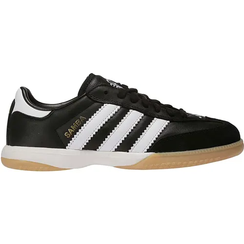 Schwarz Weiße Samba Sneakers Gold Nähte , Herren, Größe: 42 1/2 EU - adidas Originals - Modalova