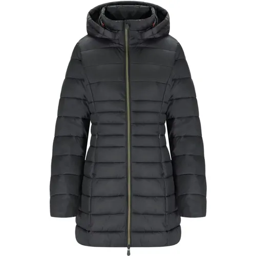 Winter Jackets, female, , Size: XL Reese Hooded Puffer Jacket in Dark - Save The Duck - Modalova