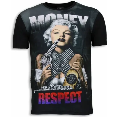 Marilyn Money Rhinestone - Herren T-Shirt - 6172 , Herren, Größe: XL - Local Fanatic - Modalova