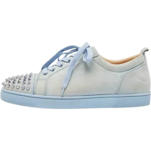 Pre-owned Sneakers, male, , Size: 9 1/2 US Pre-owned Suede sneakers - Christian Louboutin Pre-owned - Modalova