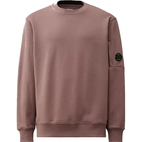 Diagonal Raised Fleece Crew Neck Sweatshirt , Herren, Größe: L - C.P. Company - Modalova