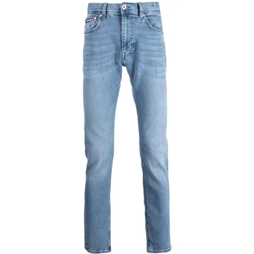 Blaue Skinny Jeans Steven Modell , Herren, Größe: W33 L34 - Tommy Hilfiger - Modalova