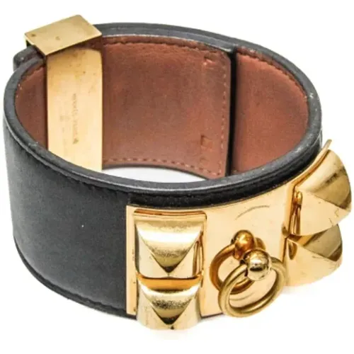 Pre-owned Jewellery, female, , Size: ONE SIZE Pre-owned Leather bracelets - Hermès Vintage - Modalova