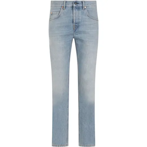 Cotton Jeans Straight Leg , male, Sizes: W31 - Gucci - Modalova