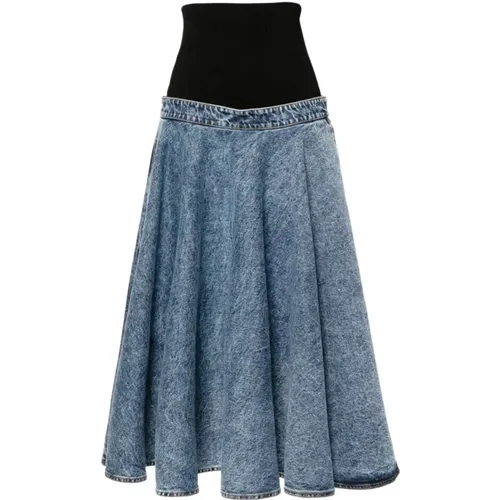 Blaue Denim-Rock Alaïa - Alaïa - Modalova