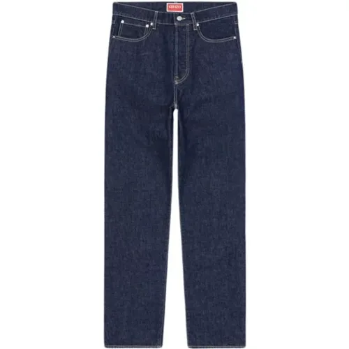 Raw Denim Straight Cut Jeans , Herren, Größe: W34 L32 - Kenzo - Modalova