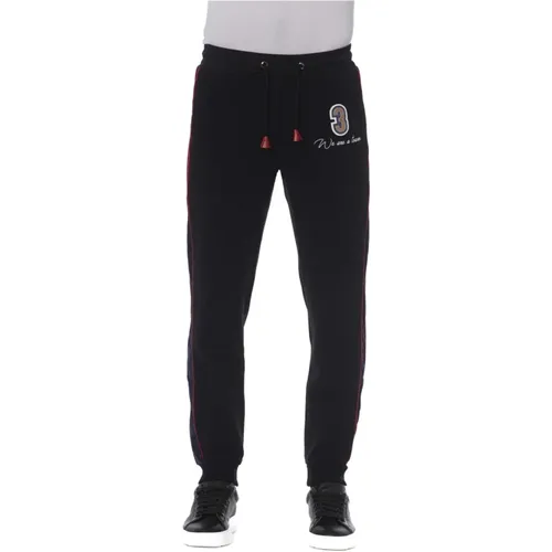 Sweatpants, male, , Size: M Sporty Pants with Front Print - Trussardi - Modalova