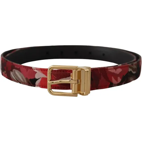 Belts, male, , Size: 90 CM Gorgeous Authentic Leather Belt with Unique Design - Dolce & Gabbana - Modalova