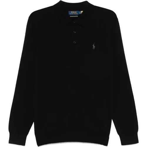 Polo Shirts, male, , Size: 2XL Black Pullover Sweater - Polo Ralph Lauren - Modalova