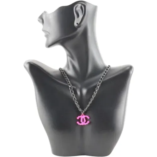 Pre-owned Jewellery, female, , Size: ONE SIZE Silver Metal Necklace with Date Code - Chanel Vintage - Modalova