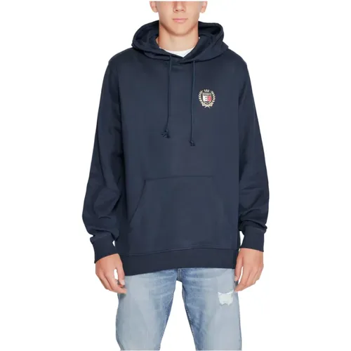 Herren Flaggen-Sweatshirt Herbst/Winter Kollektion , Herren, Größe: L - Tommy Jeans - Modalova