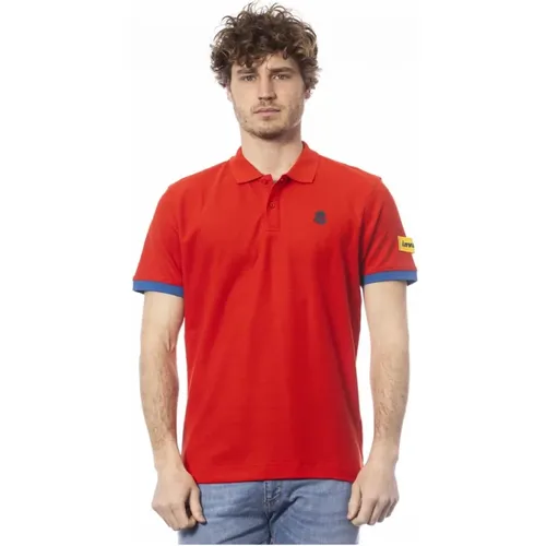 Rotes Baumwoll-Poloshirt mit Logo , Herren, Größe: XL - Invicta - Modalova
