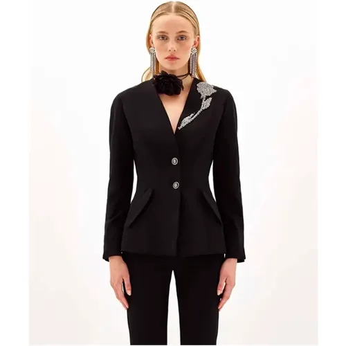 Appliqué Blazer for Autumn Winter 2023 , female, Sizes: XS - Blugirl - Modalova