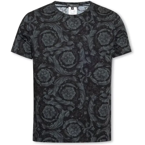 Cotton T-shirt , male, Sizes: XL - Versace - Modalova