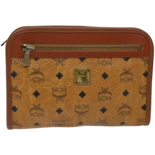 Pre-owned Clutches, female, , Size: ONE SIZE Pre-owned Canvas clutches - MCM Pre-owned - Modalova