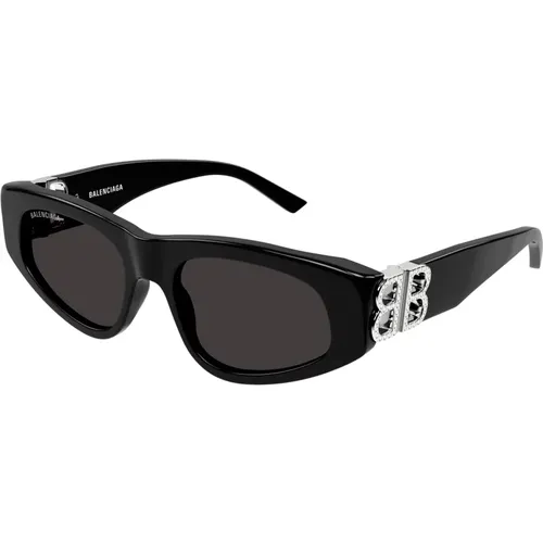 Stylische Sonnenbrille Schwarz 018 , Damen, Größe: 53 MM - Balenciaga - Modalova
