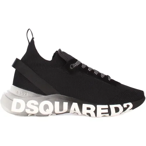 Sneakers, male, , Size: 8 US Stylish Low Top Lace-Up Sneakers - Dsquared2 - Modalova