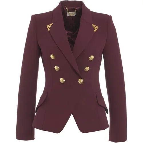 Roter Blazer Aw24 Damenbekleidung , Damen, Größe: S - Elisabetta Franchi - Modalova